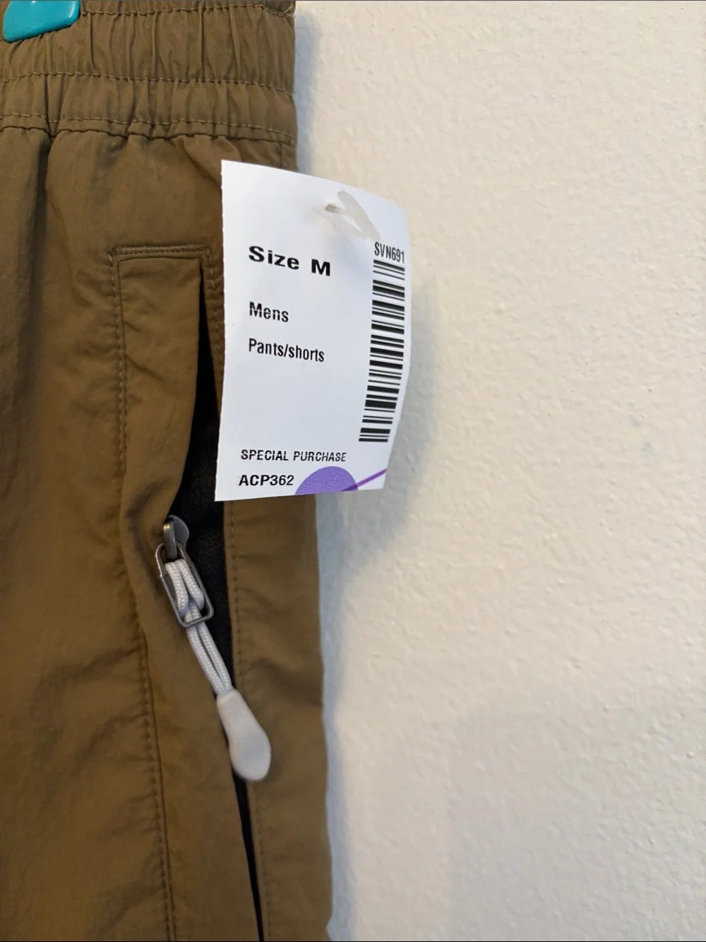 Ten Thousand Nylon Performance Jogger Pants Size M Brown – NEW